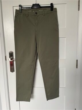 Ladies Olive Green Straight Chino Pants by GAP